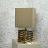 Lampe de table en laiton de luxe par Romeo Rega, années 60