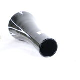Black and white tempered glass vase, vintage 1960