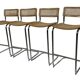 Vintage Cesca Design Bar Stools 80's design in chrome set of four