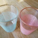 Pair of granite glasses