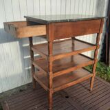 4-shelf marble top cabinet