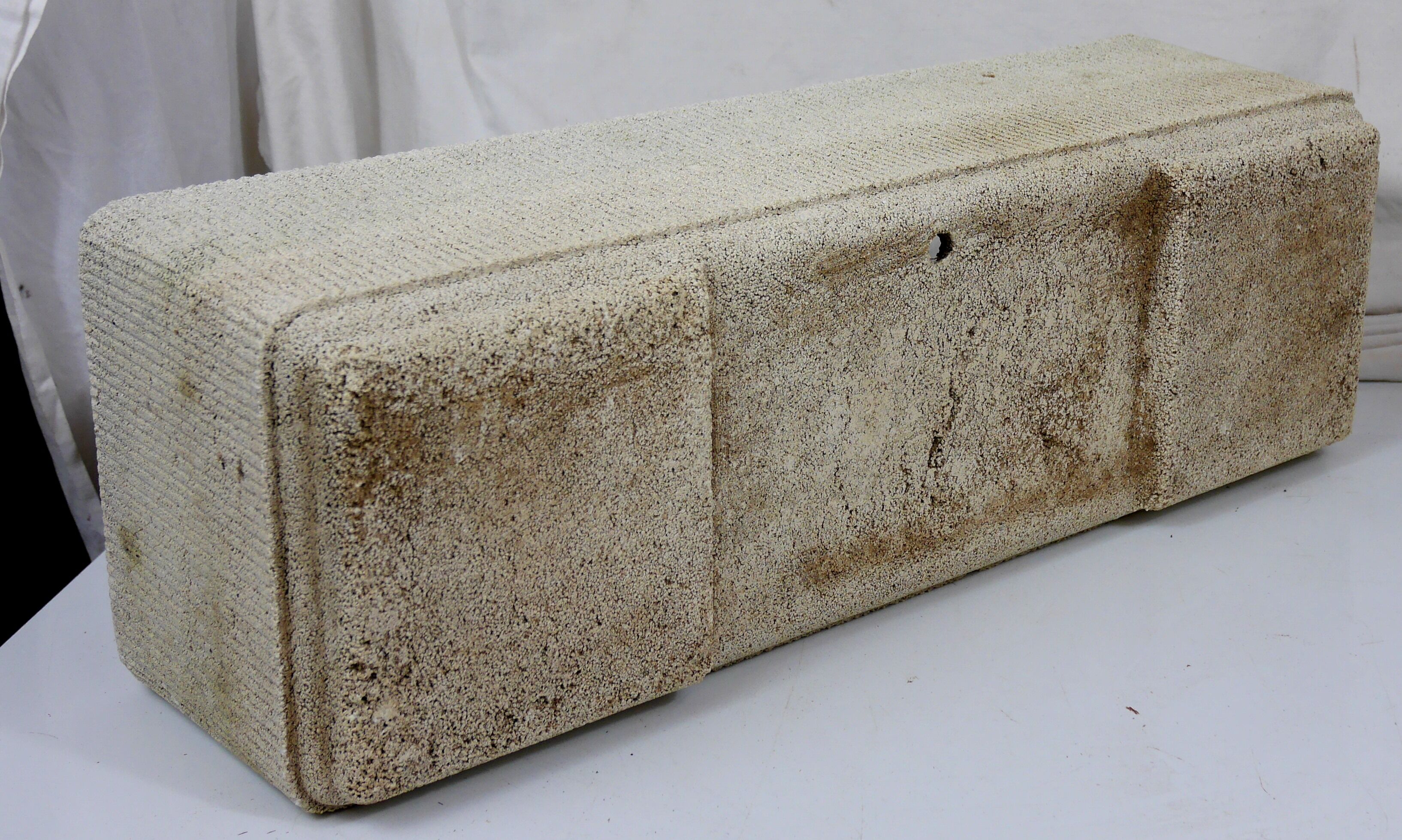 pair old gardeners reconstituted stone fluted grandon
