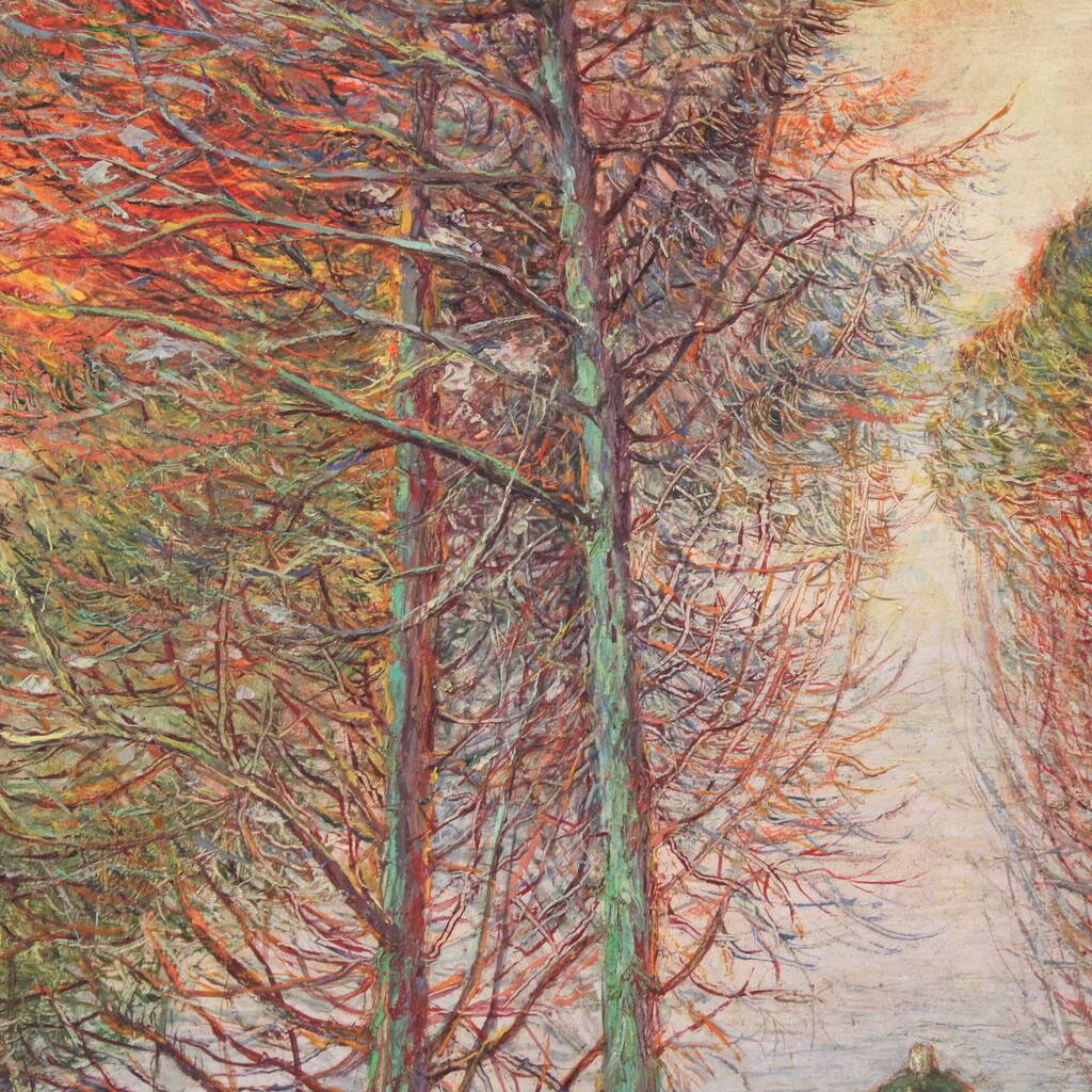 Italian landscape signed painting 20th century