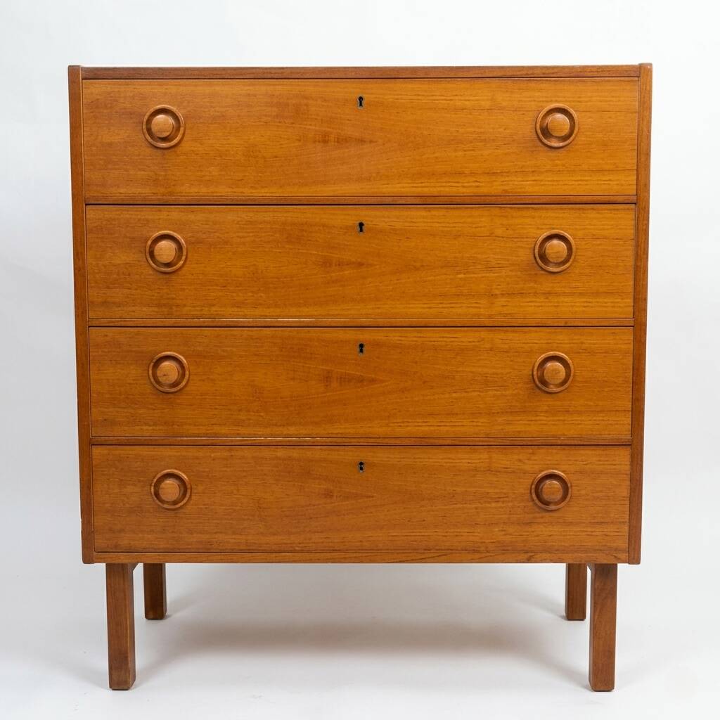 Commode vintage scandinave en teck, années 1970
