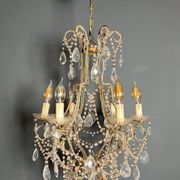 Italian pearl and crystal chandelier