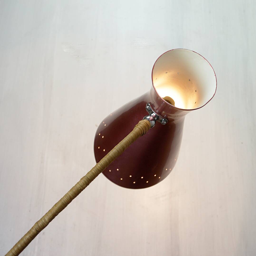 Mid-century Austrian pink wall lamp by Rupert Nikoll