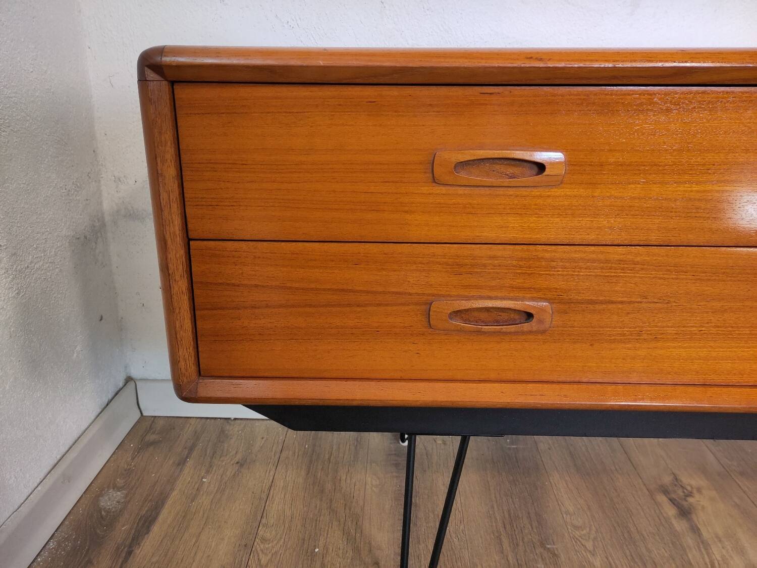 Scandinavian teak and metal sideboard