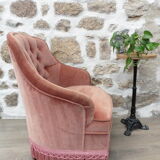 Toad old velvet armchair pink