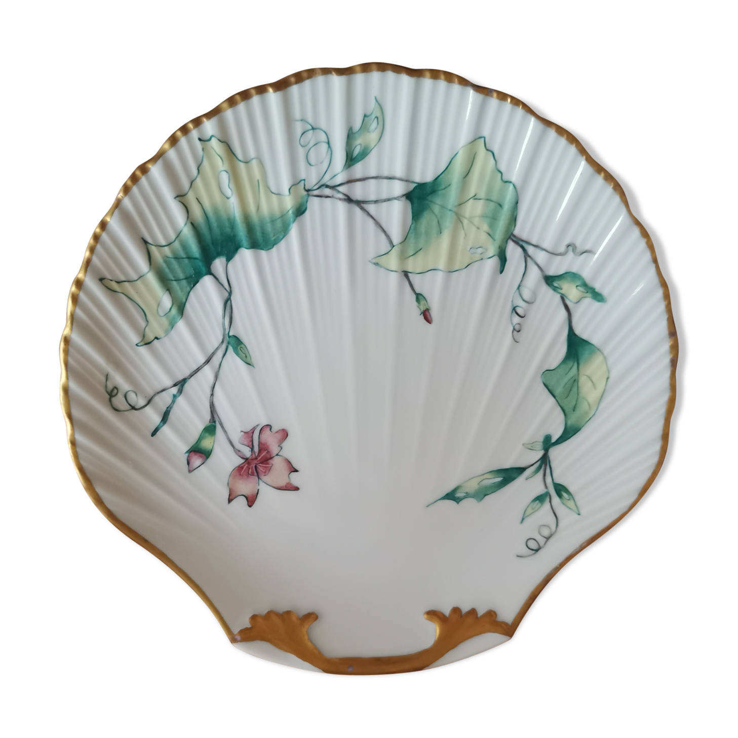 Limoges flower decoration shell plate Limoges