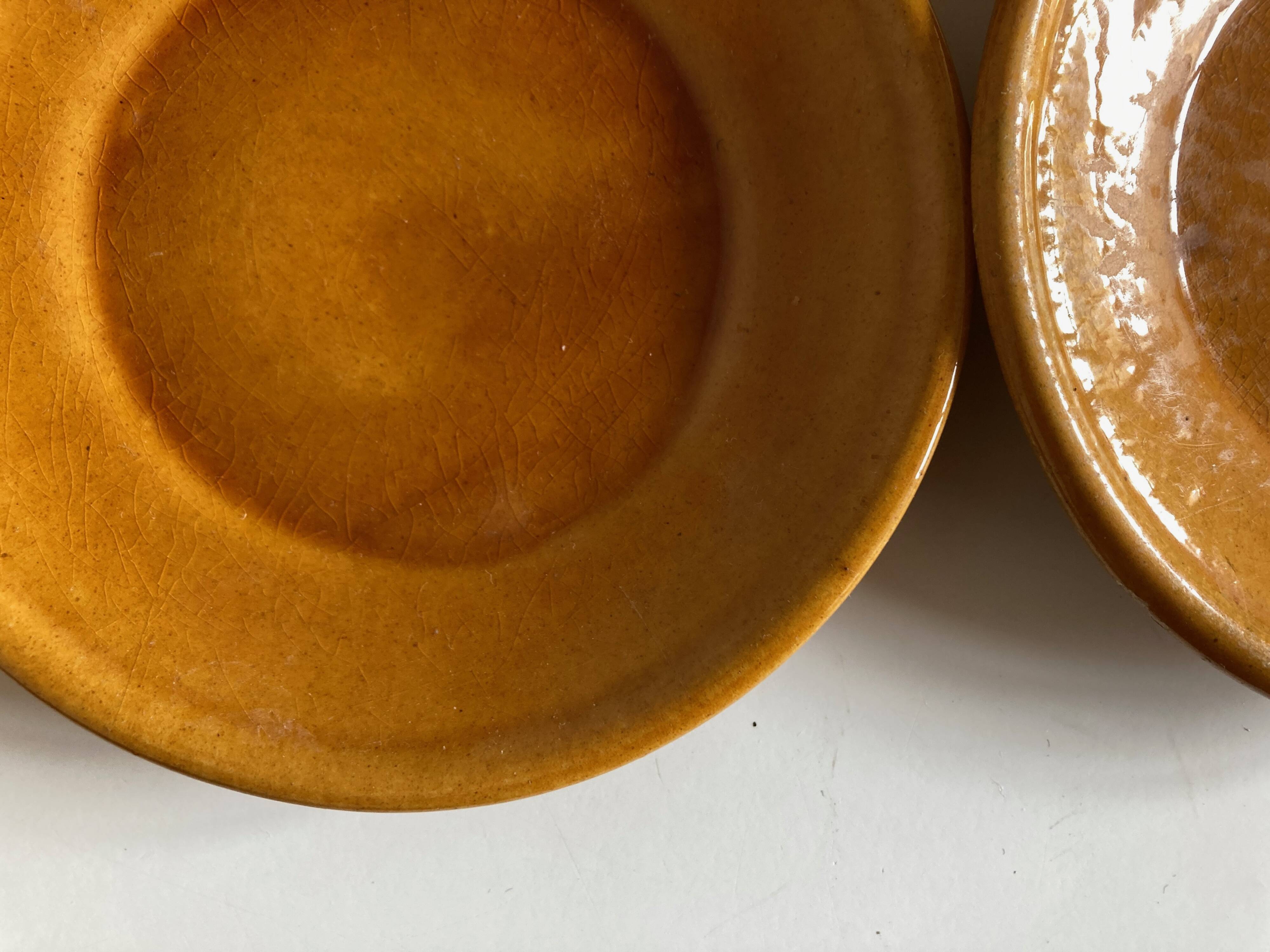 Set de 5 assiettes XS en terre vernissée de Biot 1960