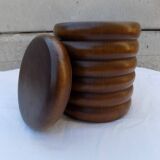 turned wooden box