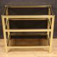 Table d'appoint étagère design en métal doré des années 80