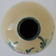 Vase "ball" decorated floral in polychrome earthenware glazed by Saint-Clement