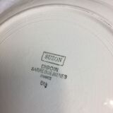 Hollow dish of round shape, made in France Digoin Sarreguemines