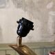 Pied de lampe desing vintage en laiton forme vague