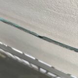 Pair of chrome and glass shelves from the 70s