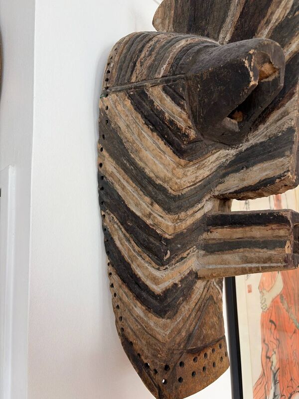 Objet décoration africain masque en bois
