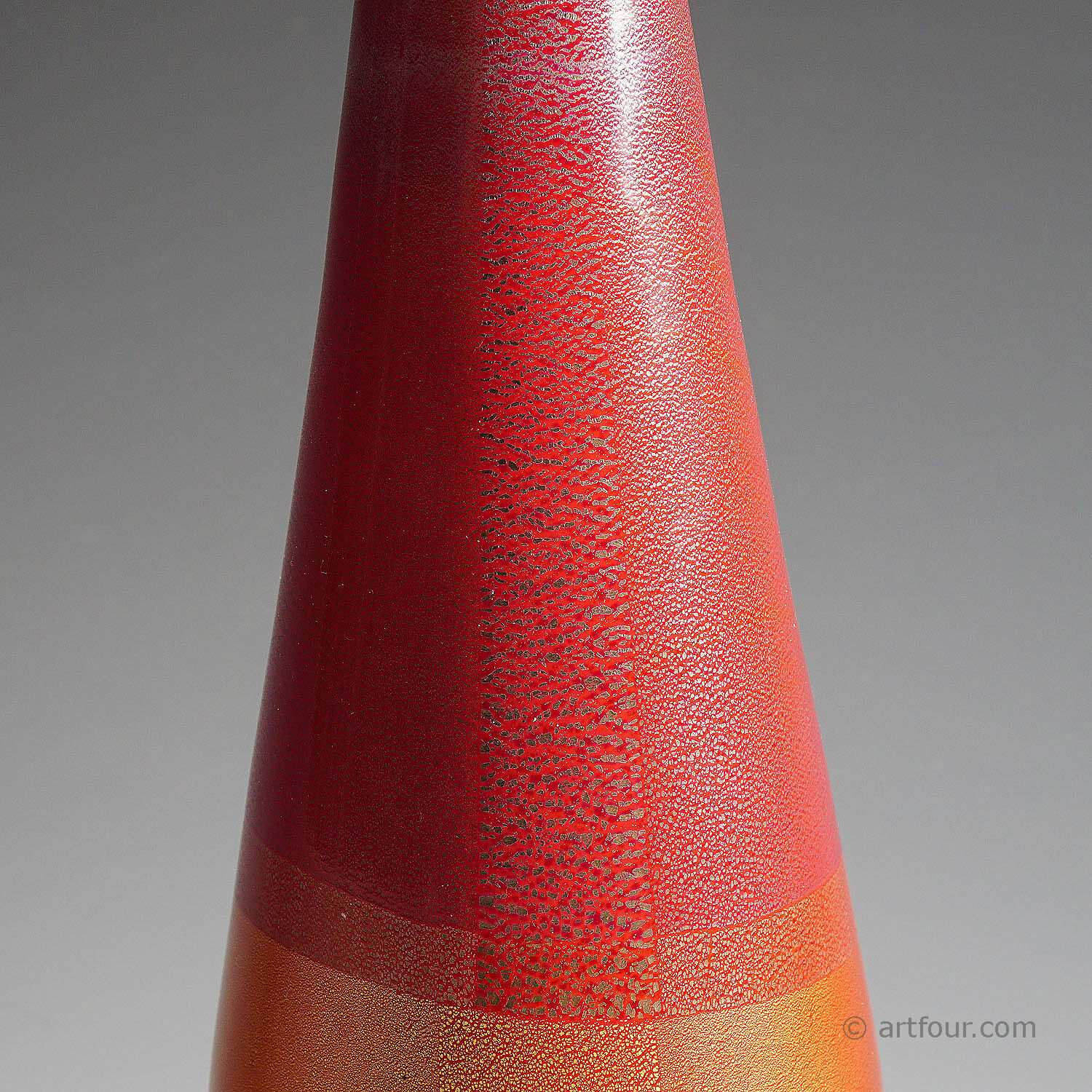 Venini art glass vase from the 'Quarzi' series, Murano 2004