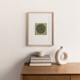 Abstract paper painting dated and signed without frame