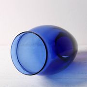 Cobalt Blue Vintage Glass Vase / Mid-century Home Decor / Italy / 1970s