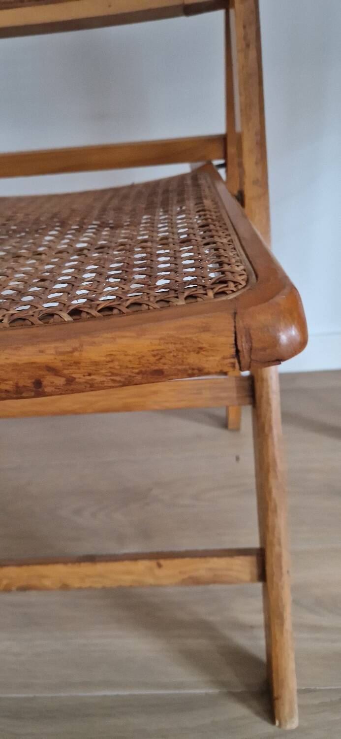 Cannage folding chair 1970