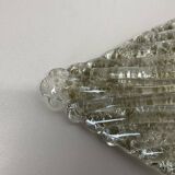 Vintage Murano gold Ice Glass Metal Wall Light by Kaiser Leuchten, Germany 1970s