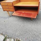 Vintage chest of drawers 3 drawers 1 flap