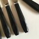Set of 12 fruit knives in black bakelite
