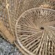 Set of 3 vintage rattan armchairs