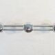 Coat rack has 3 pastes in chromed metal vintage