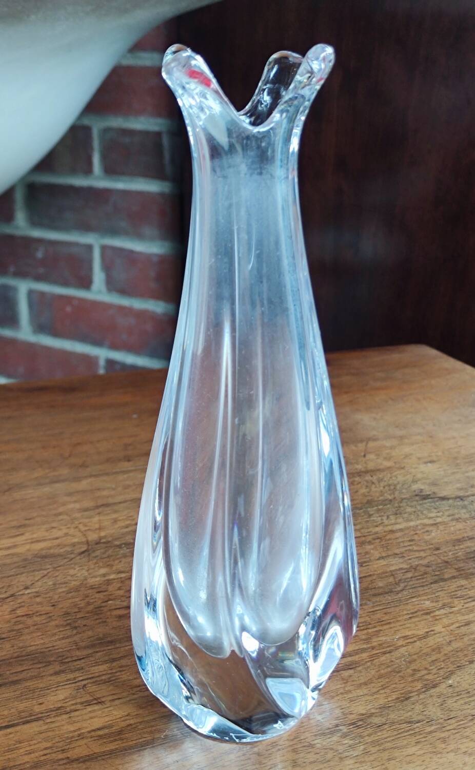 Old small crystal soliflore vase Daum France