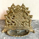 Vintage letter holder in gilded brass