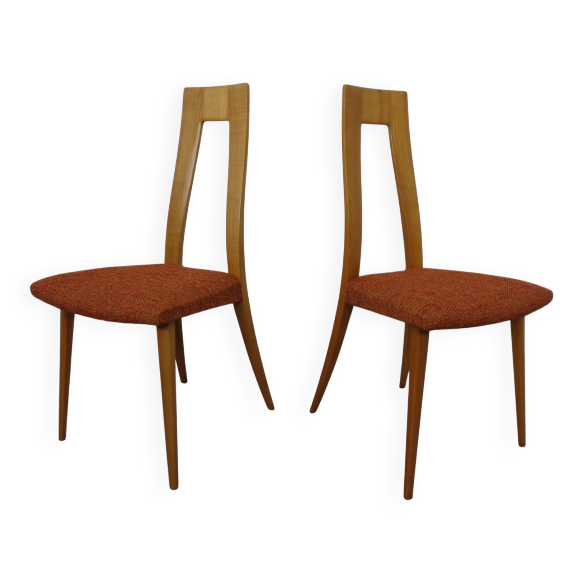 Cherry wood chairs by Ernst-Martin Dettinger, Germany, 1960s, set of 2.