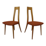 Cherry wood chairs by Ernst-Martin Dettinger, Germany, 1960s, set of 2.