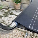 Vintage armchair in black leather