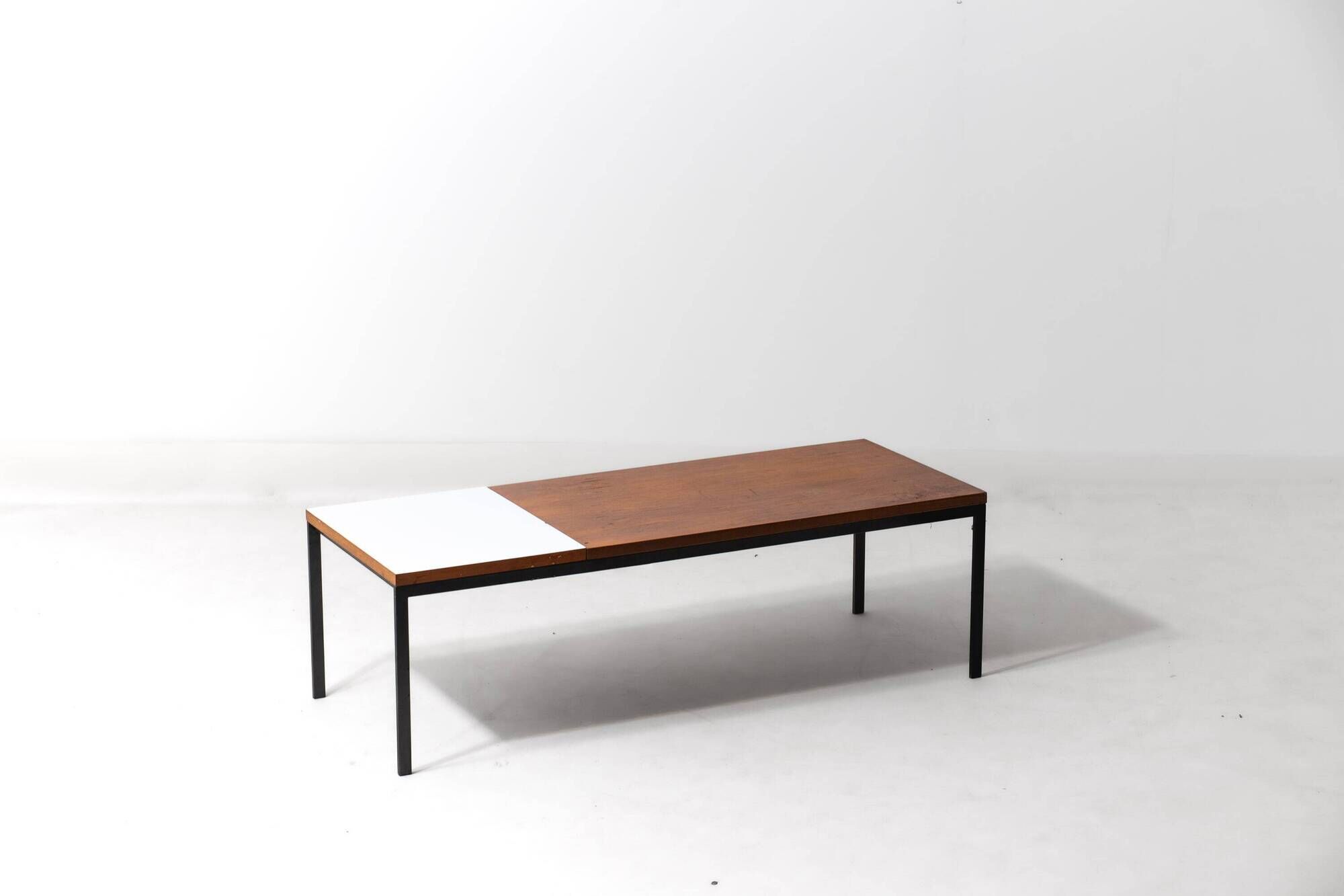 Modernist two color minimalist coffee table, 1960s