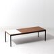 Modernist two color minimalist coffee table, 1960s