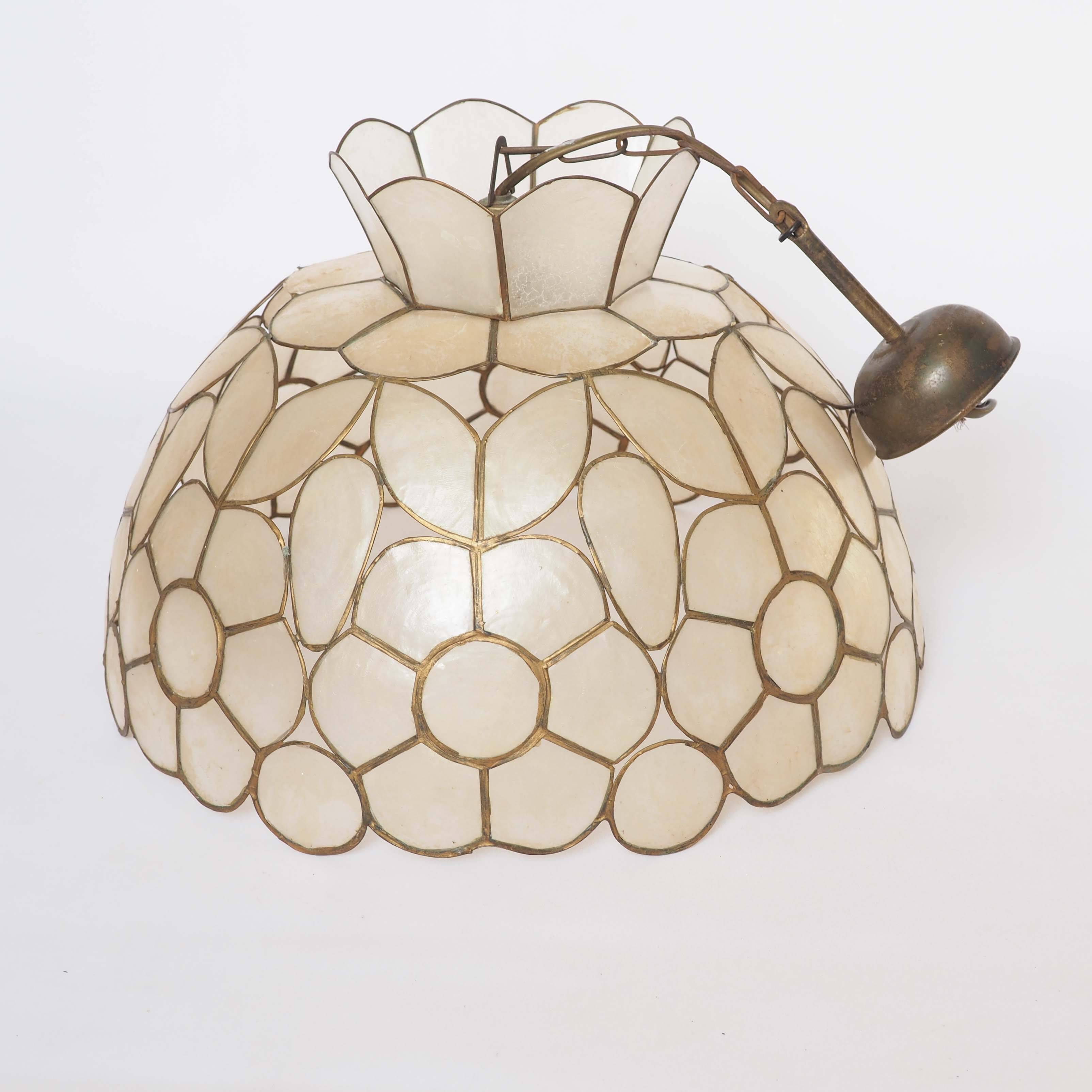 Grande suspension laiton et nacre