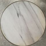 Round marble bistro table and cast iron feet