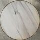 Round marble bistro table and cast iron feet