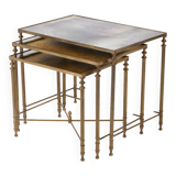 3 brass nesting tables