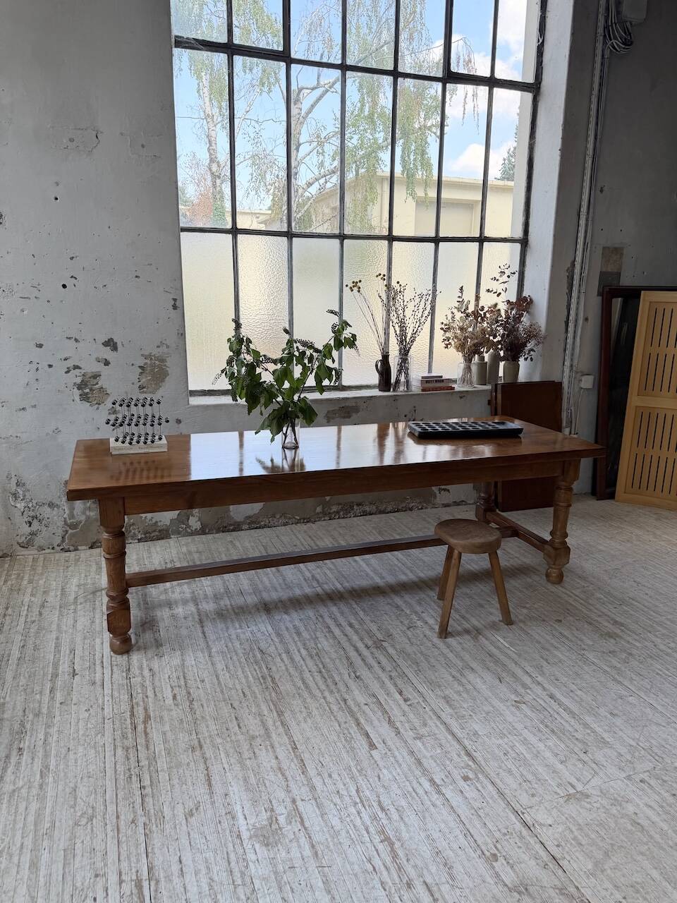Table repas style drapière noyer 2m5/3m5 1900