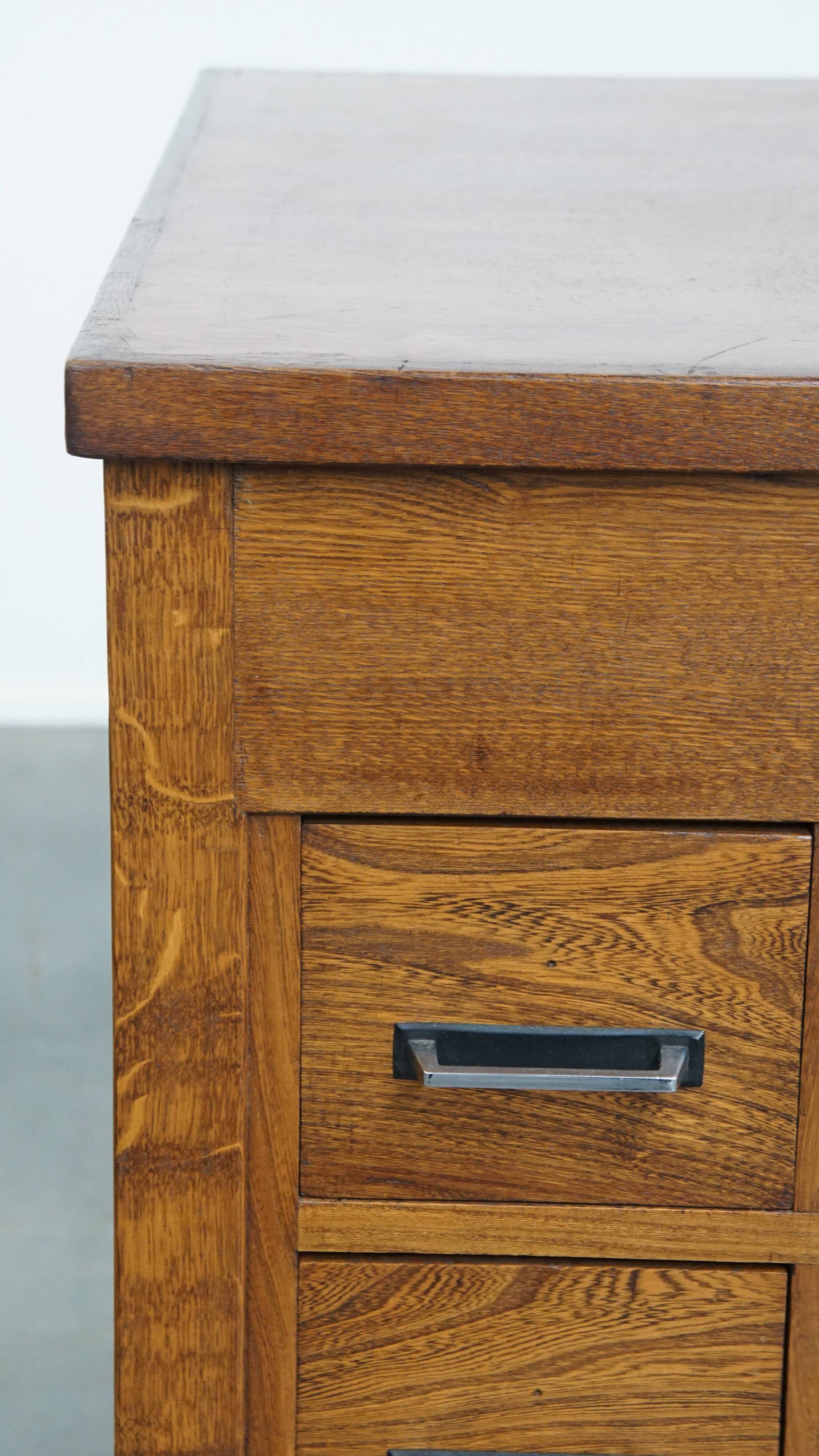 Bureau Art Déco en chêne ancien du début du XXe siècle