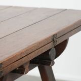 Antique Swiss extendable dining table made of oak from the mid-19th century