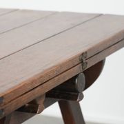 Antique Swiss extendable dining table made of oak from the mid-19th century