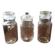 Set of three glass jars
