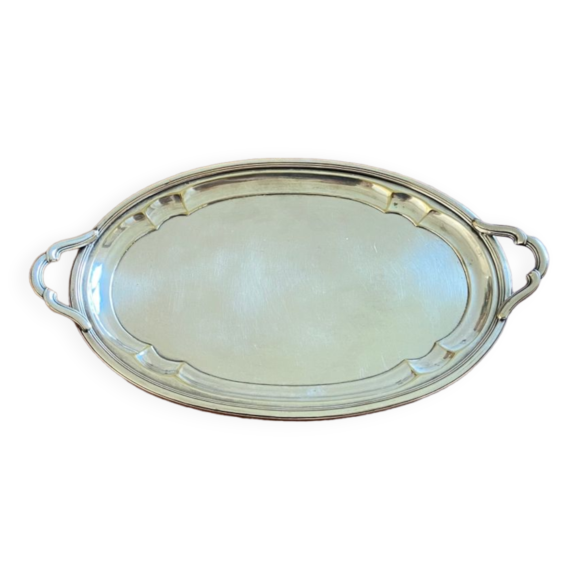 Silver metal tray early twentieth century