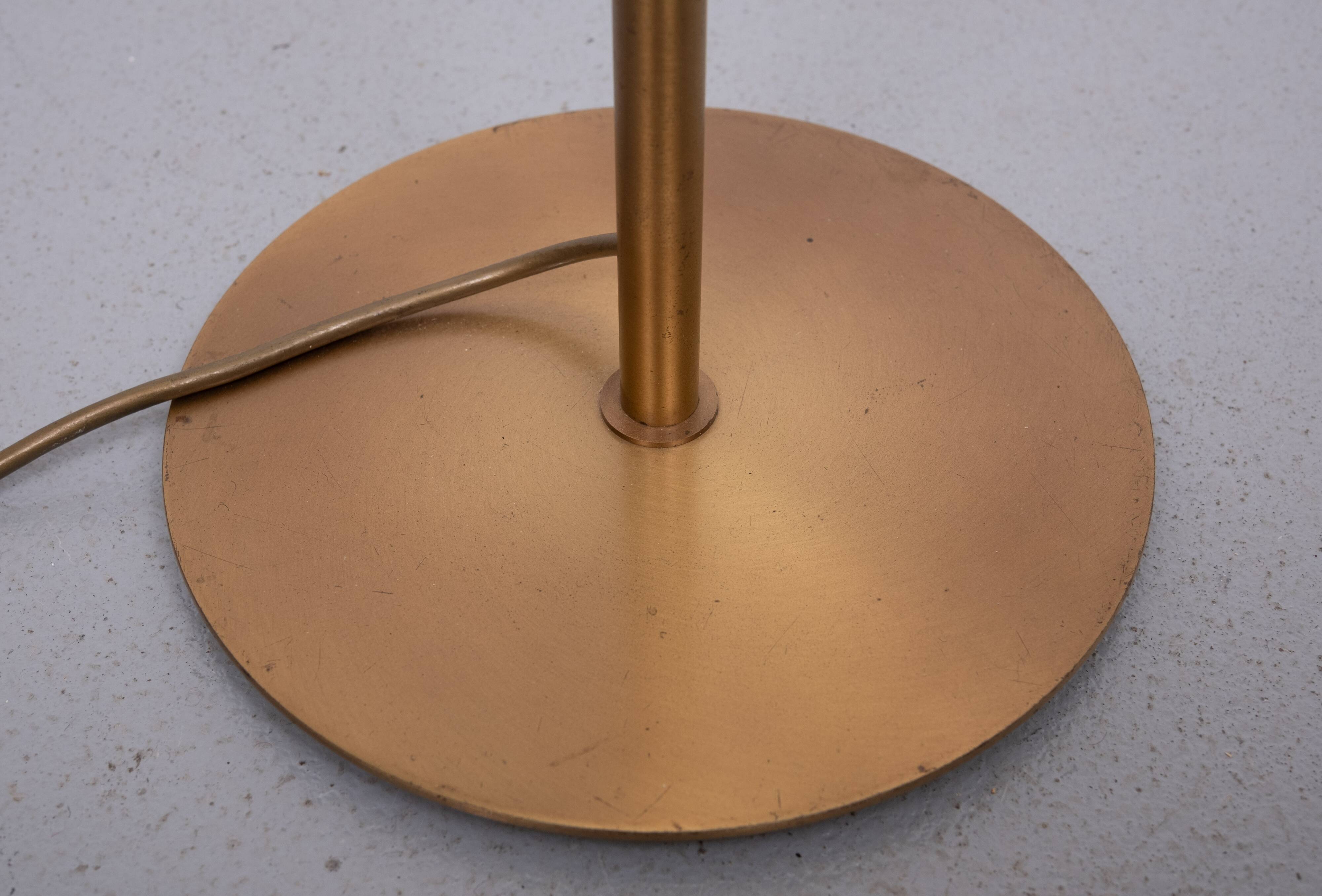 Paire de lampadaires de bibliothèque à bras pivotant en laiton, années 1980, Allemagne