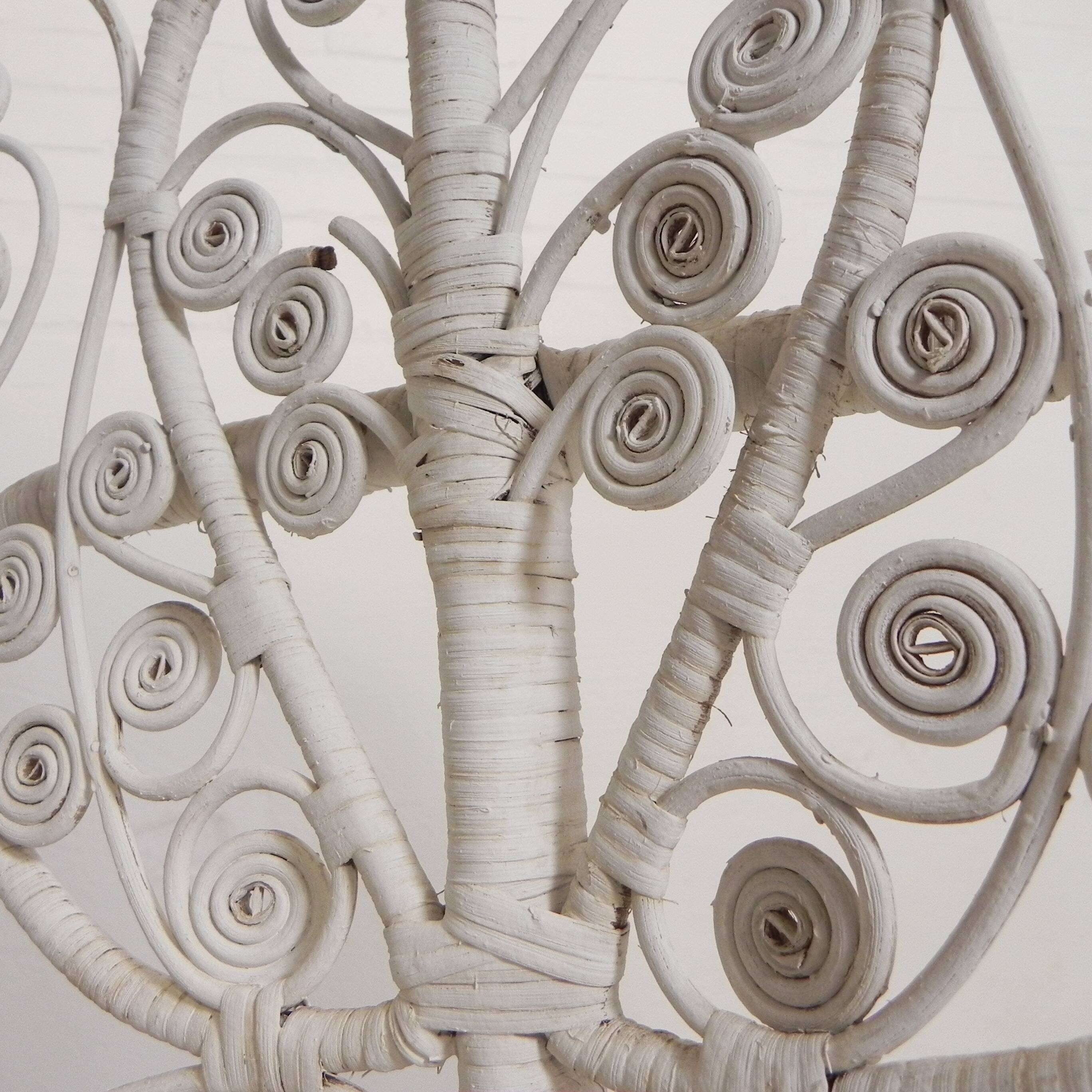 Vintage bamboo, rattan armchair with armrests, 1950s