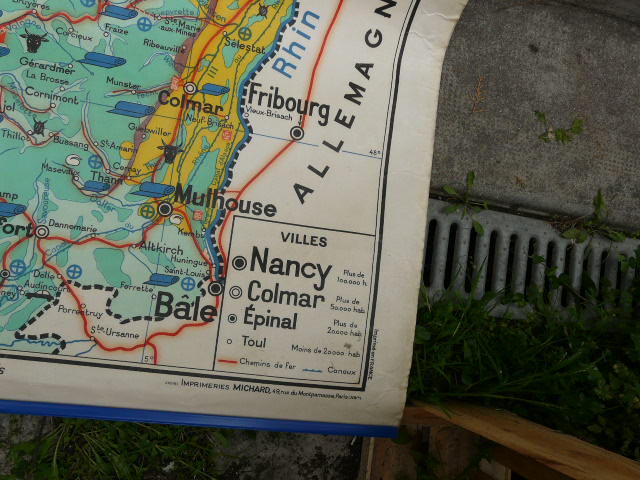 School poster Hatier north region east economic and physical map